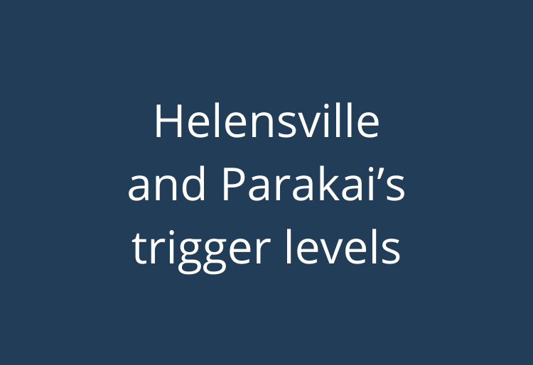 Helensville and Parakai trigger levels